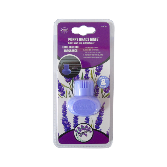 Gracemate: Poppy Vent Air Freshener - Lavender