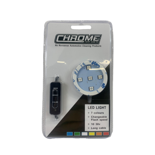 Chrome LED Light Base - Cigarette Lighter 10-30V