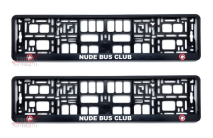 Number Plate Surrounds: Nude Bus Club