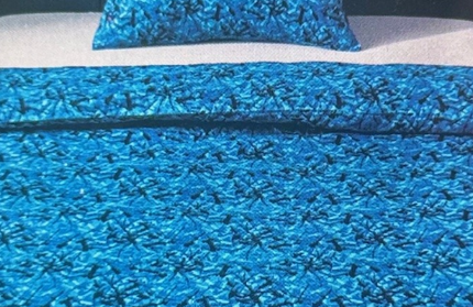 Danish Pluche: European Single Bed Sheets - Blue